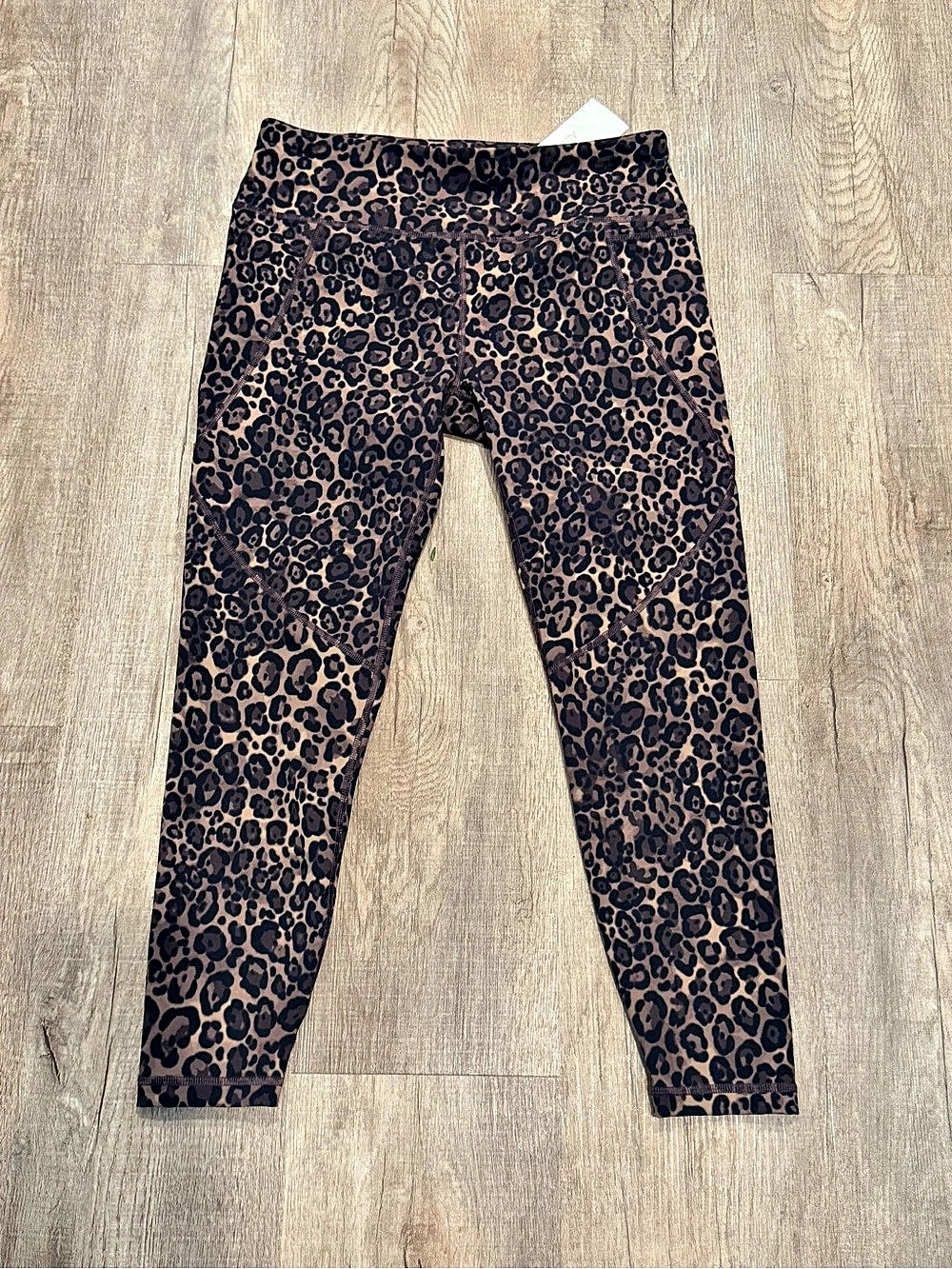 Sweaty Betty Power 7/8 Workout Leggings Leopard Print Leggings Size Large NWT